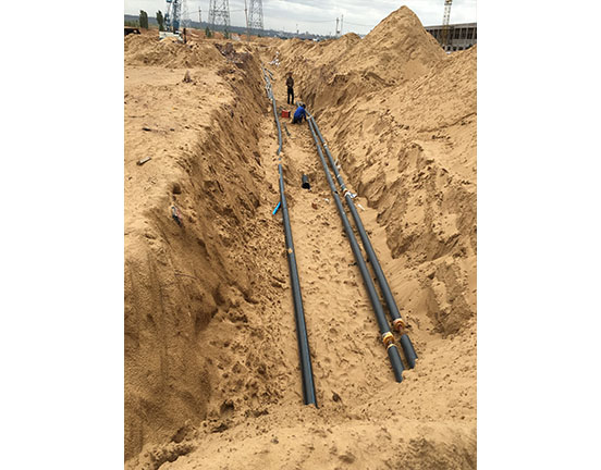 丙烯酸共聚聚氯乙烯管道現(xiàn)場(chǎng)安裝照片